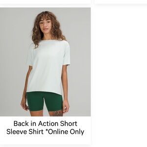Lululemon Athletica Light Blue Back in Action Tee